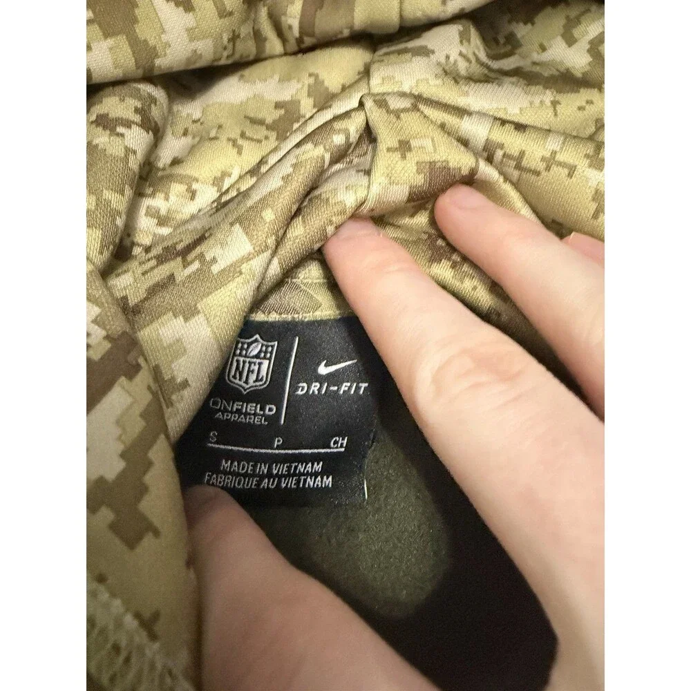 Nike Hoodie Mens Small Green Bay Packers Salute to Service Dri Fit Sweatshirt
